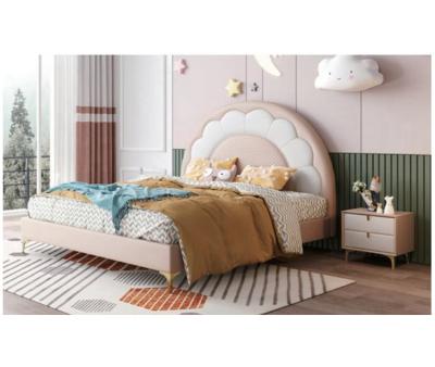 China Hot Sale Nordic Good Quality Cheap Bedroom Kids Whole Frame Solid Wood Bed for sale