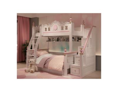 China Selling Best Durable Frame Whole Solid Wood Using Luxury Wooden Kids Bunk Bed Storage for sale