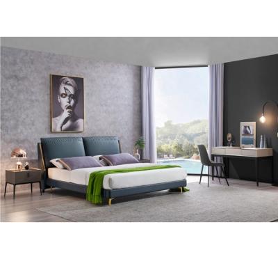 China Special Design Bed Room Furniture Leather Headboard Solid Wood Widely Used Italian Bed for sale