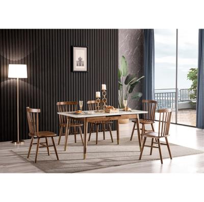 China It can be retracted and adjusted into the rectangular dining table of newest design furniture length new household good quality marble for sale