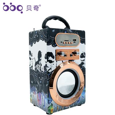 China 2017 new mini usb radio instruments wooden karaoke bluetooth speaker for sale