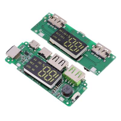 China Dual LED Micro USB 5V 2.4A/Standard Type-C Mobile USB Power Bank 18650 Module Lithium Battery Charger Board Charging Circuit Protection for sale