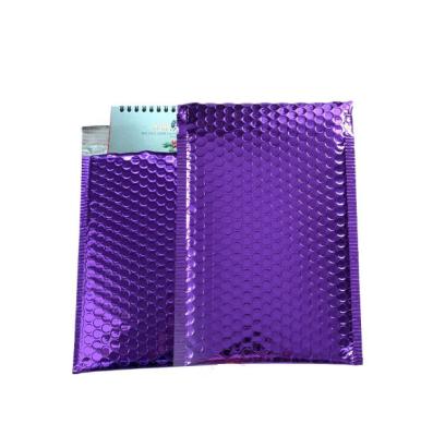 China Durable Purple Aluminized Colored Foam Bubble Bag Film Express Shipping Packaging Bag Foil for sale