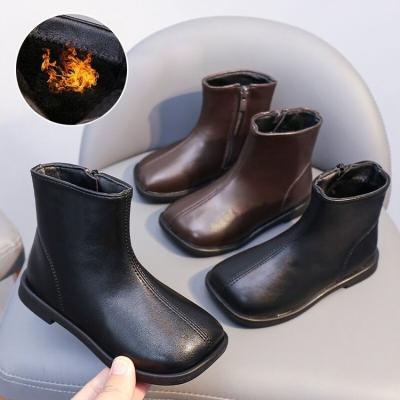 China New Design Winter Plush Children Girl Fashion Warm Stylish Anti-slippery Chelsea Boots for sale