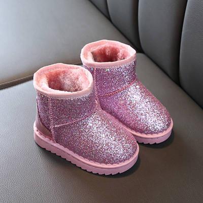 China Winter Anti-slippery Children's Snow Boots Thick Velvet Children's Boots Girls Warm Short Boots for sale