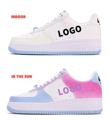 China Breathable Color Sunshine Changing Shoe Upper Fashion Women Sport Shoes Custom Trend UV Shoes for sale