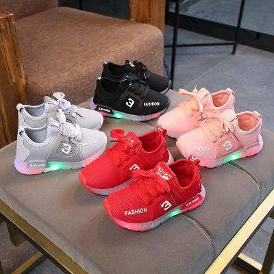 China New Children's Breathable LED Lighting Shoes Children's Boys Casual Shoes Children's Breathable Sports Shoes for sale