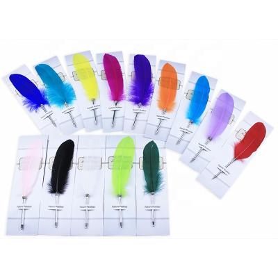 China Portable Point Pen Cute Feather Signature Pens Ball Point Pen Stationery Gifts Colorful Elegant Student for sale