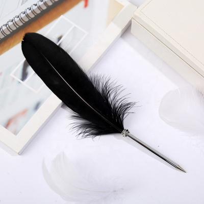 China Portable Cute Ballpoint Pen Pen For Writing School Office Feather Pen Supplies Wedding Gift for sale