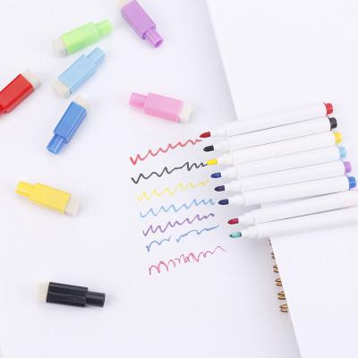 China 8 Pcs Smooth Marking Sets Colorful Magnetic Eraser Office And White School Supplies Kids Drawing Marker Pen for sale