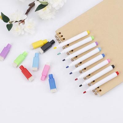 China Smoothly Writing 8pcs Color Magnet Pens White Board Magnetic Markers With Erasers for sale