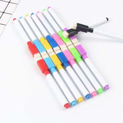 China Smoothly Writing Magnetic Dry Erase Markers Fine Tip 8 Colors White Board Markers With Eraser for sale