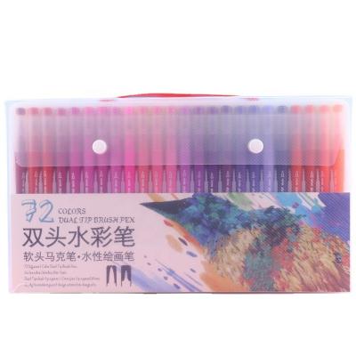 China Office School Watercolor Art Marker Drawing Sketch Painting Pen 72Colors Set Double Brush Pen Watercolor Professional Markers for sale