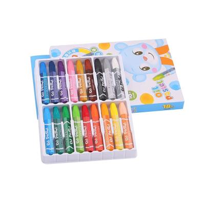 China Paraffin Wax 18 Colors Crayons Pastel Graffiti Pen For School Kids Stationery Art Supplies Art Pen Pencil Wax Drawing Stick Oil Paint for sale