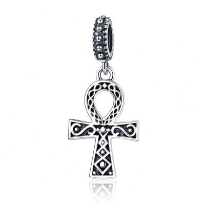 China CLASSIC DIY Jewelry Authentic Cross Dangle Charms 925 Sterling Silver Cross Charm for sale