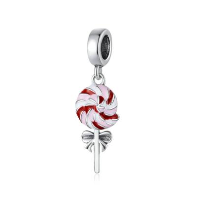 China Custom Sterling Silver Enamel Lolipop Dangle Charm from CLASSIC 925 Charms Candy Jewelery for sale