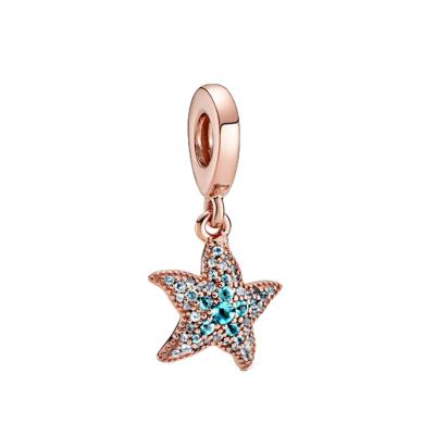 China CLASSIC DIY Jewelry Making Dangle Charm 925 Sterling Silver Starfish Charm For Bracelet for sale