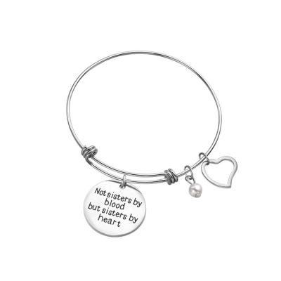 China 925 Sterling Silver Inspiration Charm Bracelet Expandable Wire Bangle Jewelry for sale