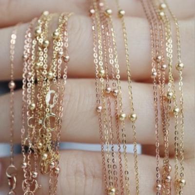 China CLASSIC 18k Gold Necklace Between Starry Insti Flashing Beads Chain Clavicle Chain Stacked Necklace for sale