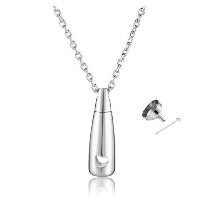 China FASHIONABLE 925 Sterling Silver Teardrop Urn Necklace Pendant Cremation Memorial Jewelry for sale