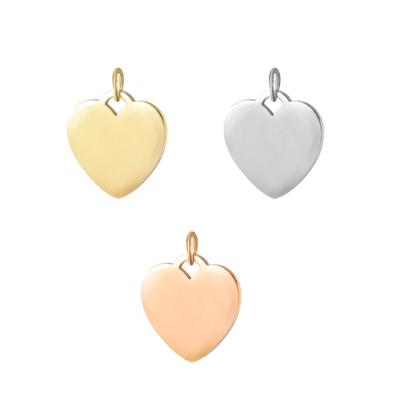 China FASHIONABLE Customized Pendant 925 Sterling Silver Heart Shape Custom Engraved Pendant Pendants Stamping Blank for sale