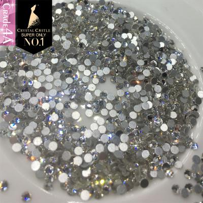 China Clear Edge|Clear White Sparkle Flatback Rhinestones No Hotfix Rhinestones No Glue Back Nail Rhinestones No Hotfix For Nail Art Decoration for sale