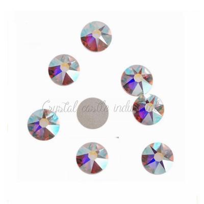 China Sale NHF 2088 flat edge/No scratch flat back crystal glass rhinestone rhinestone extremely shiny/thin fix hot non-hot rhinestone ab SS16 for nail art for sale