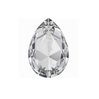 China Pointback Factory Wholesale Price 4327 Tear drop non-hot fix crystal rhinestone big pear shaped clear white loose glass rhinestone beads for sale