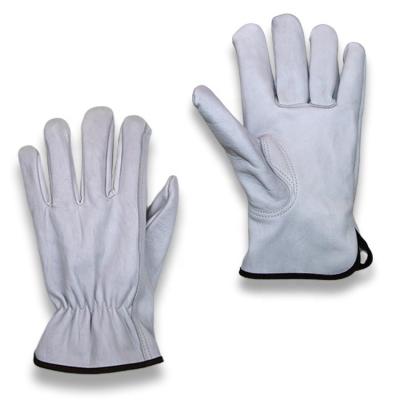 China Durable Custom Made Goatskin Driver Mechanic Safety Work Leather Gloves for sale