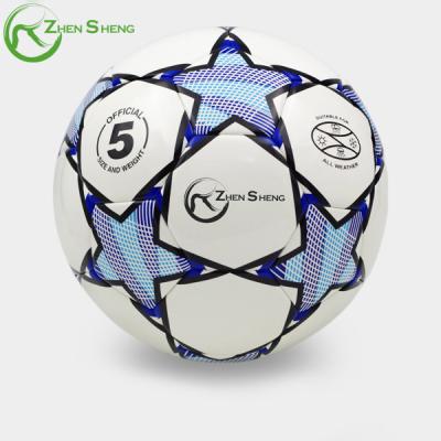 China Zhensheng Custom Leather PVC Football Soccer Ball Leather Rubber Training Equipment for sale