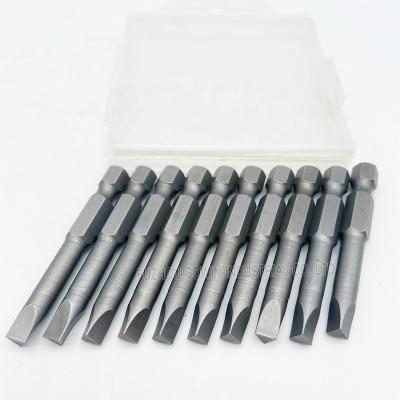 China Steel Industrial Grade 50mm Triangle S2 Screwdriver Bit With 1/4