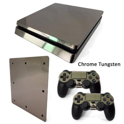 China Removable without any glue chrome skin sticker for PS4 console and controller slim decal for sale