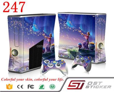 China Vinyl Custom Design Sticker Cover For Microsoft Xbox 360 Console And Slim Controllers 2pcs Skins for sale