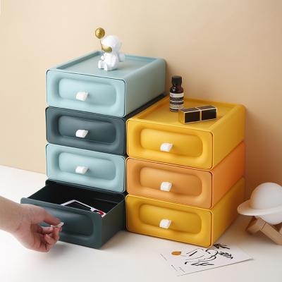 China LIVETAI Artifact Multi-Function Drawer Stationery Storage Box Cosmetics Storage Box Desktop Viable Organizing Cabinet for sale