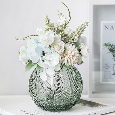 China Modern creative style CIO Art Home Decors Ornaments Nordic flower minimalist wholesale mini glass greenhouse vase for sale