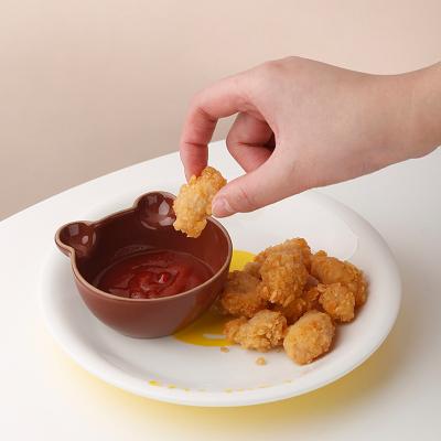 China Disposable Ceramic Sauce Dish Cartoon Small Home Dessert Dish Animal Dipping Dishes for sale