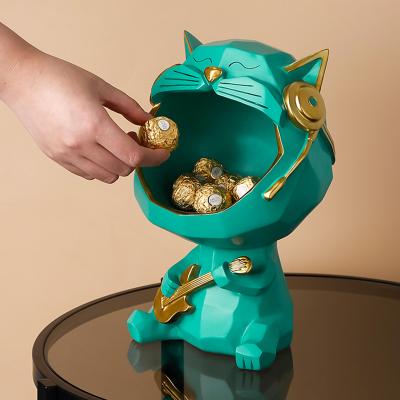 China China Home Decors Ornaments Tabletop Storage Box Cat Sculpture Arts Decoration Handmade Craft Gift Figurines for sale