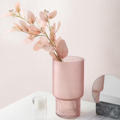 China Minimalist INS Style Glass Hydroponic Flowers Rose Flower Vase Dry Flower Vase Home Decors Table Vase for sale