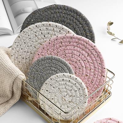 China Household Viable Nordic Dining Table Mat Anti-scald Pad Place Mat Coaster Big Small For Cup Teacup Place Mat For Kitchen for sale