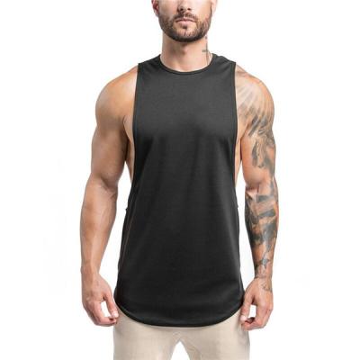 China Anti-pilling OEM Digital custom wholesale printing men's summer streetwear empty T-shirt loose sleeveless fitness sports for sale