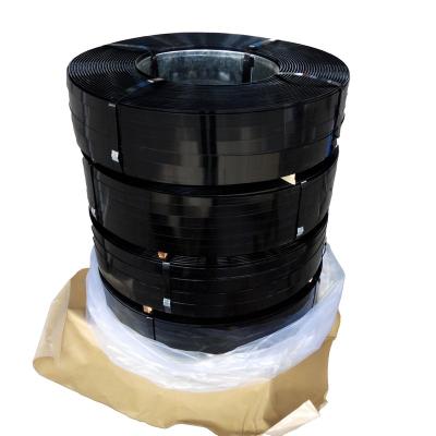 China Black Coiled Thickness 0.7 Wrapping Machine Factory Direct Steel Wrapping Iron Band Strap Steel Band for sale