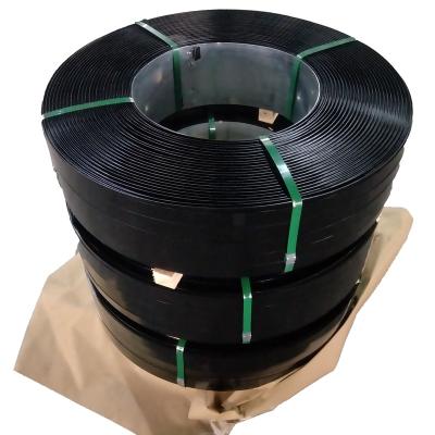 China Machine wrapping best sale black steel wrapping width32 with manual wrapping iron band strap steel band for sale