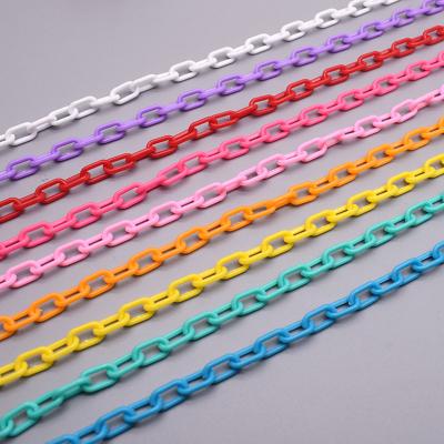 China Acrylic 13x8mm Length 50cm Link Chain Sunglasses Acrylic Chains Plastic Chain Links Jewelry Making for sale