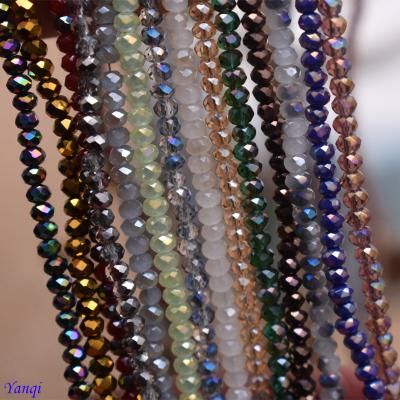 China 2mm Faceted Boho Crystal Glass Beads Bracelets Necklace Pendant For Jewelry Making Color Plating Loose Spacer Seed Glass Beads for sale