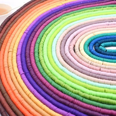 China DIY Jewelry Hand Inspiration Colorful Round Shape Clay Beads Hot Sell Soft Polymer Clay Disc Spacer Beads Ready to Board 6mm DIY Jewelry for sale