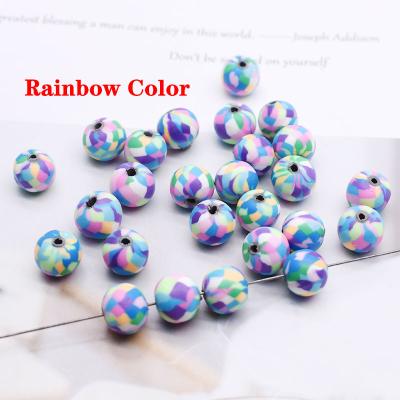 China Hot Sale Handmade Round Clay Beads Findings Polymer Clay Loose Bead Jewelry Necklace Bracelet Earring 10mm For Jewelry Making Kids DIY for sale