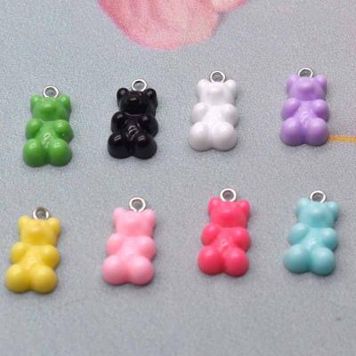 China 1000pcs/bag 11*21mm Cute Candy Color Mini Bear Charms For DIY Decoration Earrings Necklace Fashion Jewelry Accessories for sale