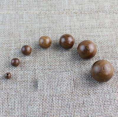 China Natural Round Wood Buddha Gold Sandalwood Charm Prayer Beads Craft Jewelry Accessories DIY Round Loose Spacer Wooden Beads For Jewelry Making DIY 6/8/10/20MM for sale