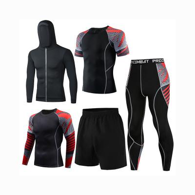 China Latest Designs Breathable Polyester Wholesale Men's Fitness Sportswear Gym Sets for sale