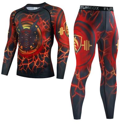 China 2021 New Yanlong Personality Men's Gym Breathable Sports Stretch Fitness Clothes Men's Quick-drying Fitness Running Training Clothes for sale